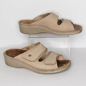 Finn Comfort Women's Slides Jamaika Minimalist Casual Nubuck Leather Tan 36 6 AR